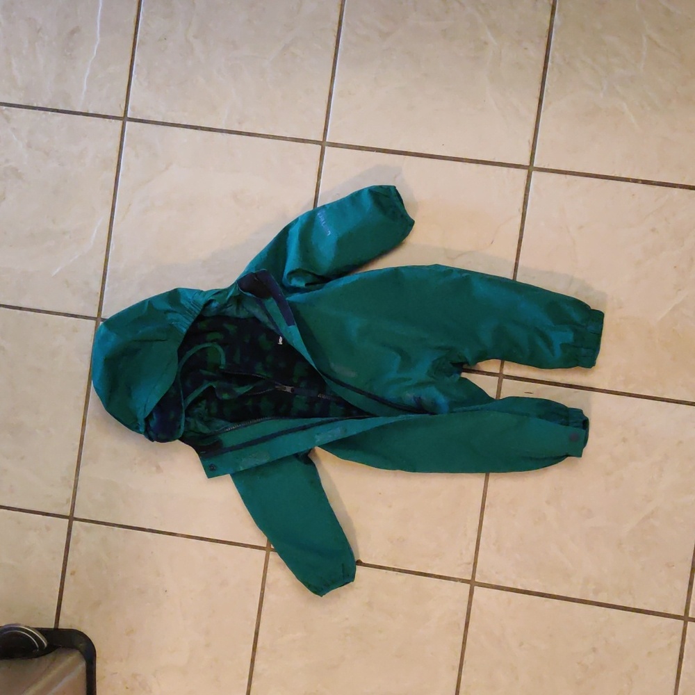 Baby's teal waterproof lined snowsuit - Picture 13 of 14
